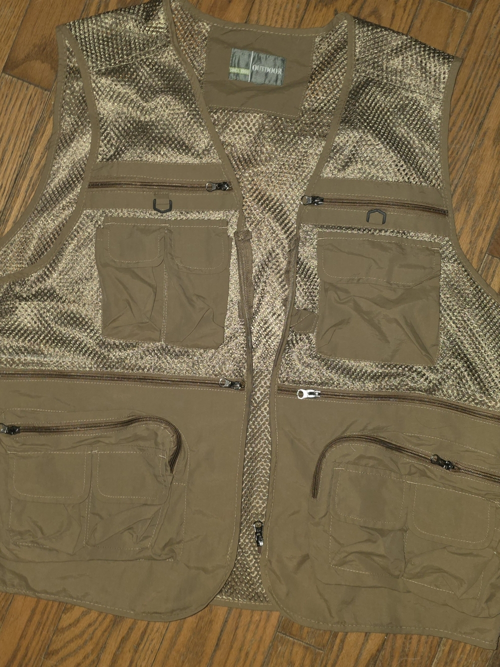 Outdoor Utility Mesh Vest - Brown -